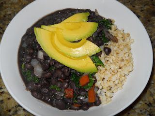 black beans kale