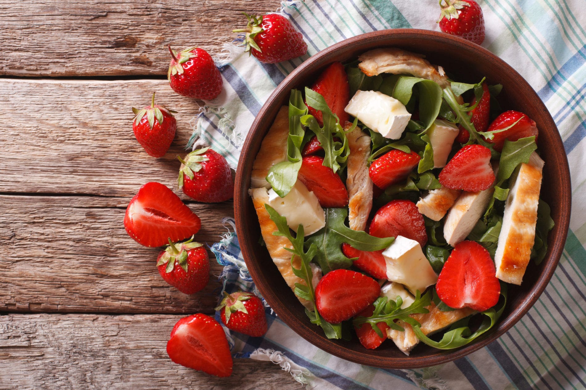 Chicken Watermelon Strawberry Salad