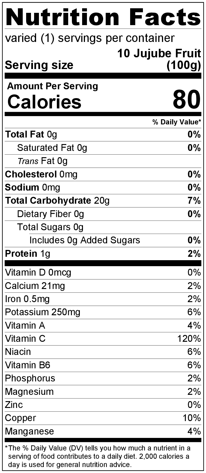 jujube-fruit-nutrition-fact - Harvest2U