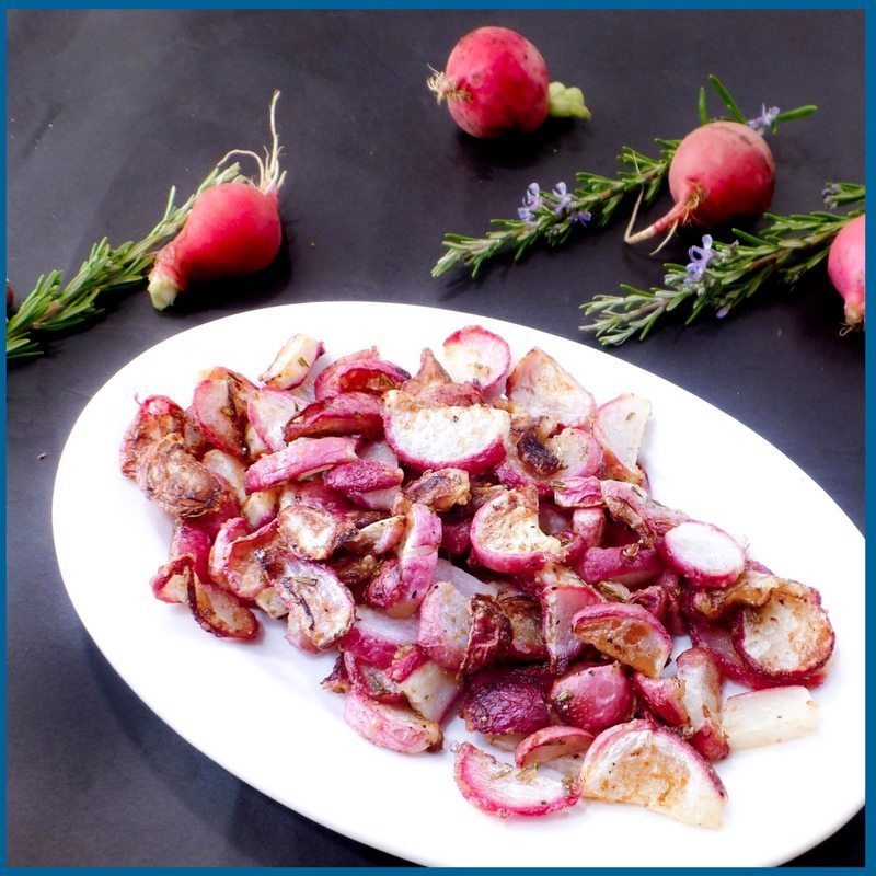 Parmesan Rosemary Radishes