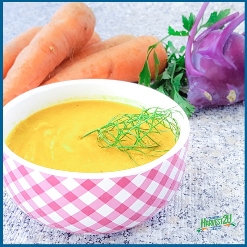 Carrot Kohlrabi Soup