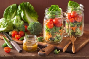 storing greens in mason jars