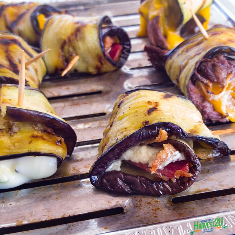 Grilled Eggplant Roulades