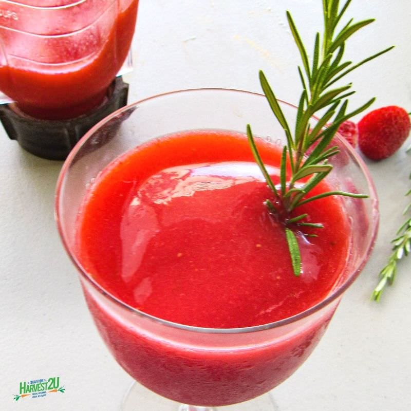 Strawberry Rosemary Wine Slushies