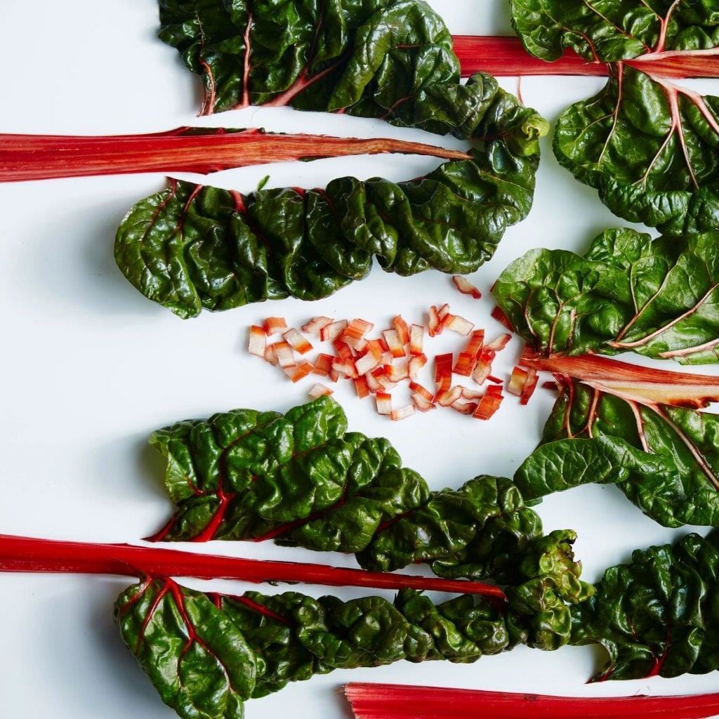 swiss chard with onions and vinegar