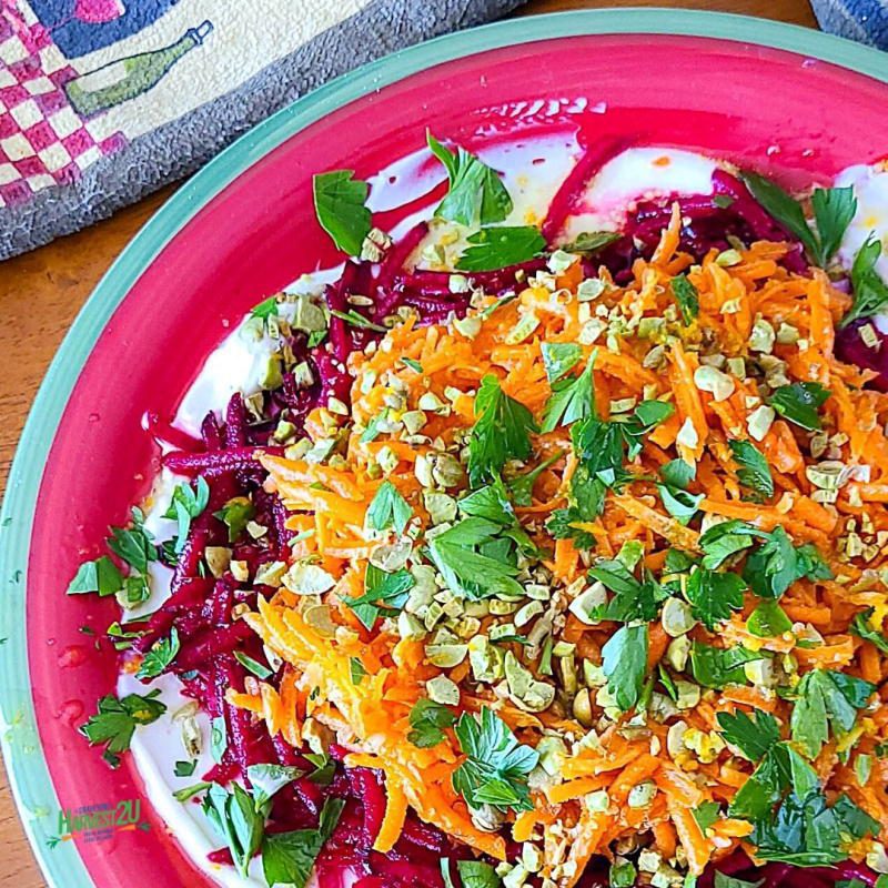 Layered Beet and Carrot Salad