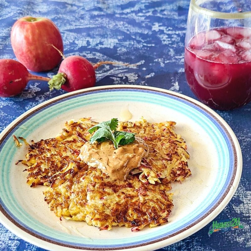 apple radish fritters