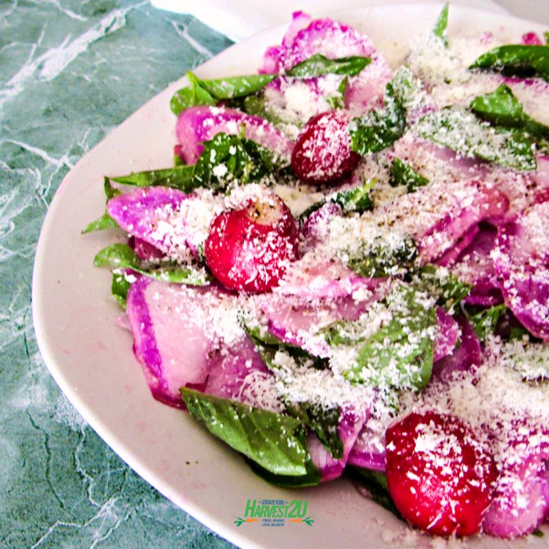 Lemony Basil Radish Salad